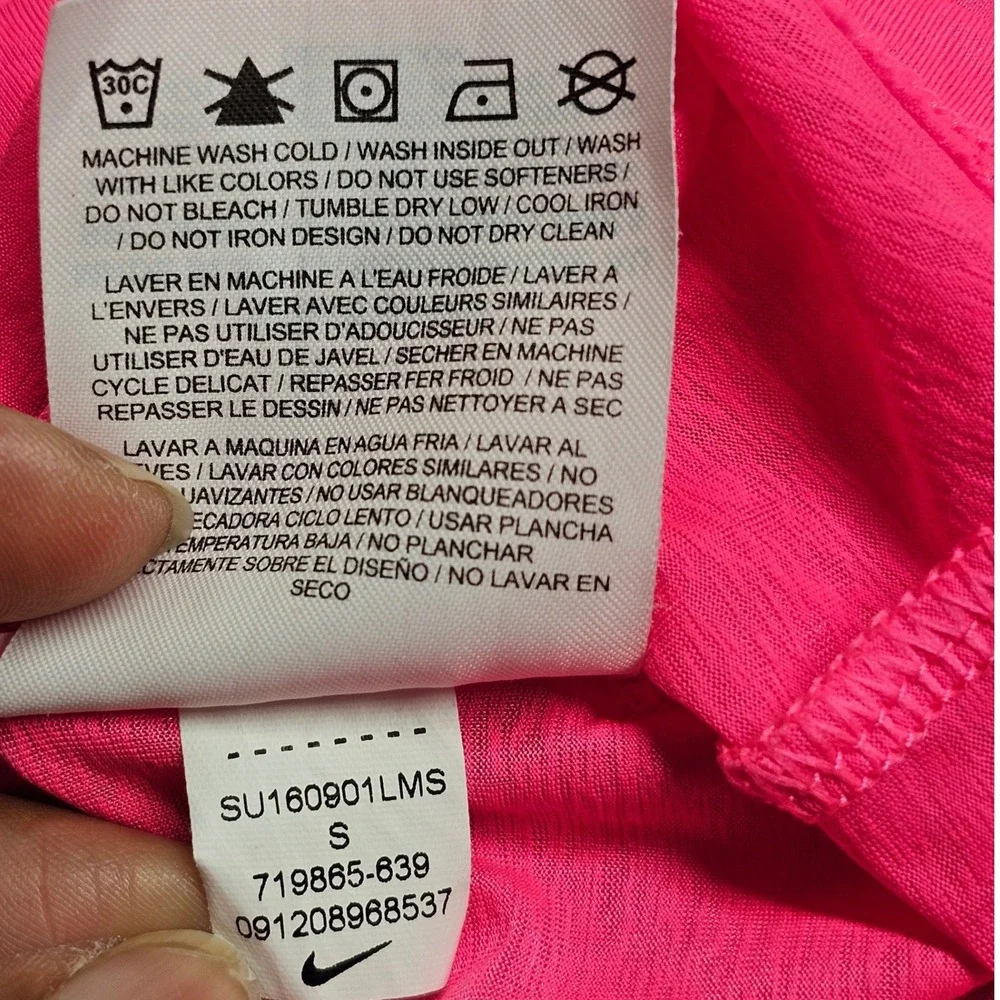 Nike Womens Dri-FIT Pink Heathered Racerback Training Tank Top 719865-639 Size S